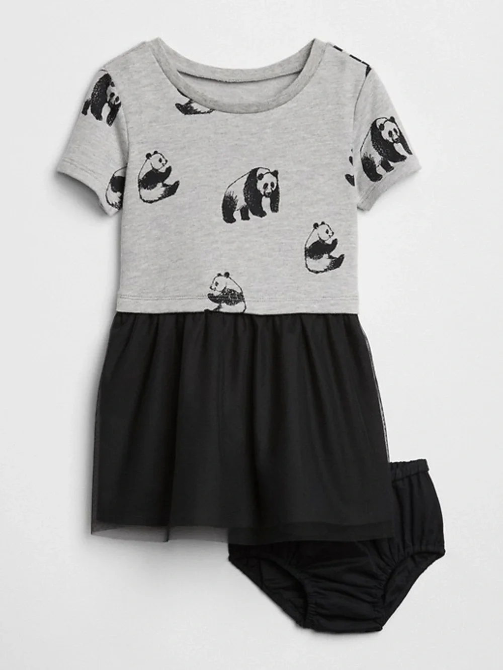 NEW Baby Gap Panda Mix-Fabric Dress size 2T
